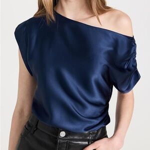 $262 New Amanda Uprichard Women's Elroy Silk Top Sz L